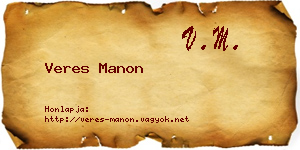 Veres Manon névjegykártya